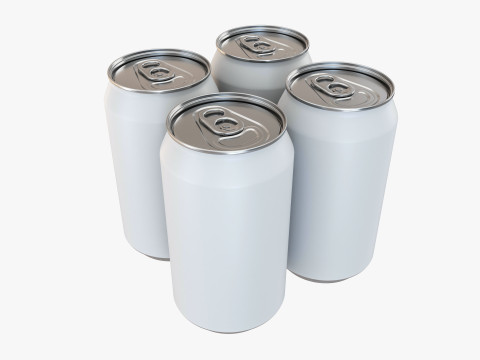 Standard Can 355ml 12oz Clip Pak Carrier Handle Quadpak 3D Модель