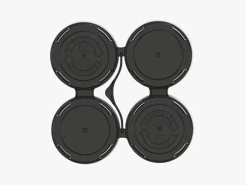 Стандартная банка 355 мл, 12 унций, Clip Pak, ручка для переноски Quadpak 3D Модель