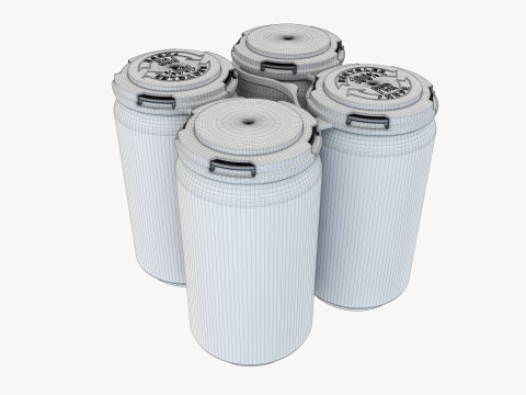 Standard Can 355ml 12oz Clip Pak Carrier Handle Quadpak 3D Модель