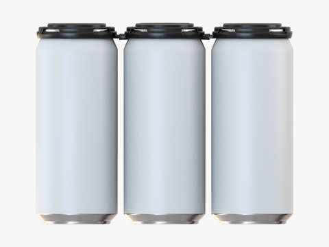 Standard Can 473ml 16oz Clip Pak Carrier Handle 6pak 3Dモデル