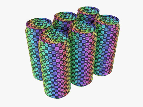 Standard Can 473ml 16oz Clip Pak Carrier Handle 6pak 3Dモデル