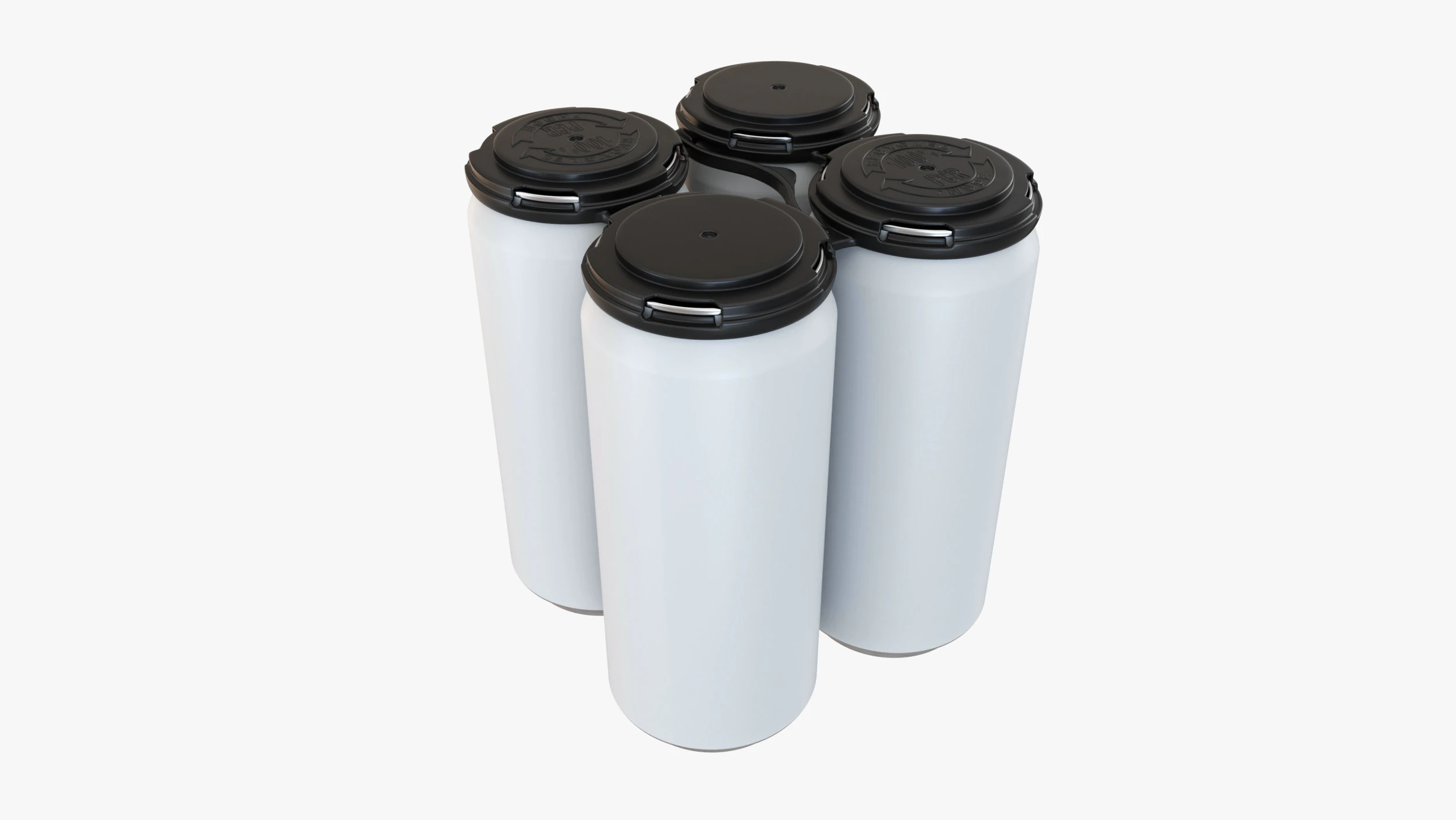 Lata padrão 473ml 16oz Clip Pak Carrier Handle Quadpak Modelo 3D .c4d .max .obj .3ds .fbx .stl .blend