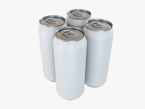 Lata padr&atilde;o 473ml 16oz Clip Pak Carrier Handle Quadpak Modelo 3D