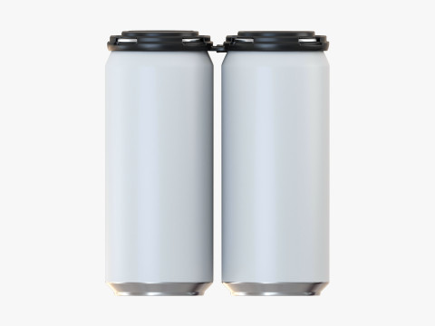 Standard Can 473ml 16oz Clip Pak Carrier Handle Quadpak 3D Model