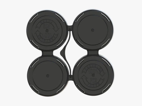 Lata padr&atilde;o 473ml 16oz Clip Pak Carrier Handle Quadpak Modelo 3D