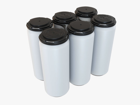 Standard Can 500ml Clip Pak Carrier Handle 6pak Model 3D