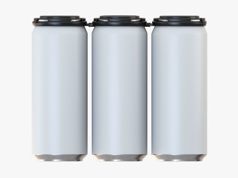 Standard Can 500ml Clip Pak Carrier Handle 6pak 3D-Modell