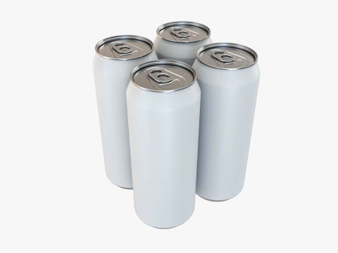 Стандартна банка 500 мл Clip Pak Carrier Handle Quadpak 3D Модель