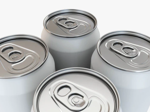 Стандартна банка 500 мл Clip Pak Carrier Handle Quadpak 3D Модель