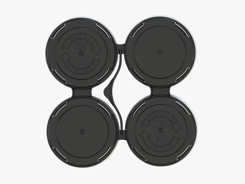 Стандартна банка 500 мл Clip Pak Carrier Handle Quadpak 3D Модель