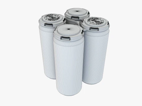 Стандартна банка 500 мл Clip Pak Carrier Handle Quadpak 3D Модель