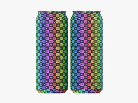 Стандартна банка 500 мл Clip Pak Carrier Handle Quadpak 3D Модель