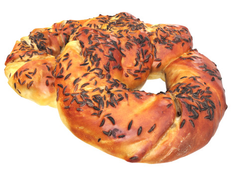 Pretzel with cumin seeds Model 3D