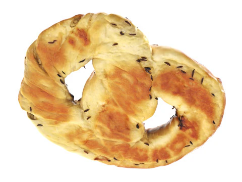 Pretzel with cumin seeds 3D Model