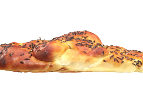 Pretzel with cumin seeds Model 3D
