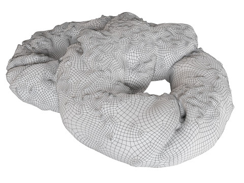 Pretzel with cumin seeds Model 3D