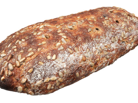 Rectangle rye bread with seeds 3D Модель