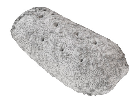 Rectangle rye bread with seeds 3D Модель