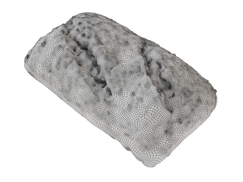 Rectangle wheat bread with seeds 3D Model