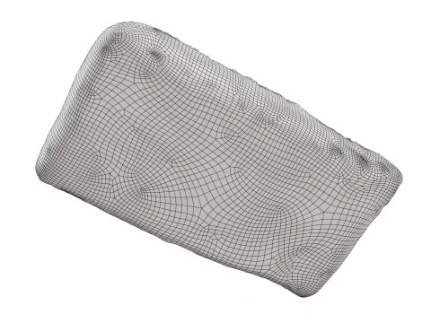 Rectangle wheat bread with seeds 3D Model