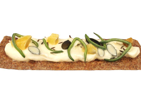 Rye thin bread with cheese 3D Model