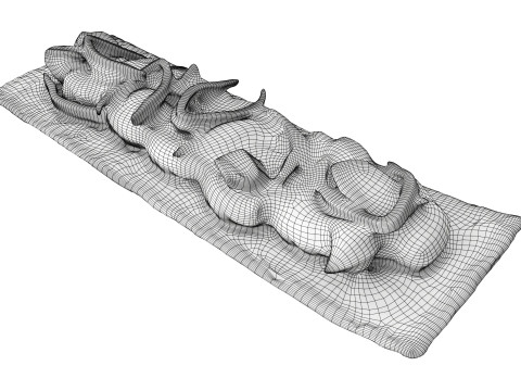 Rye thin bread with cheese Modello 3D