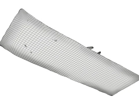 Rye thin bread with cheese 3D Model