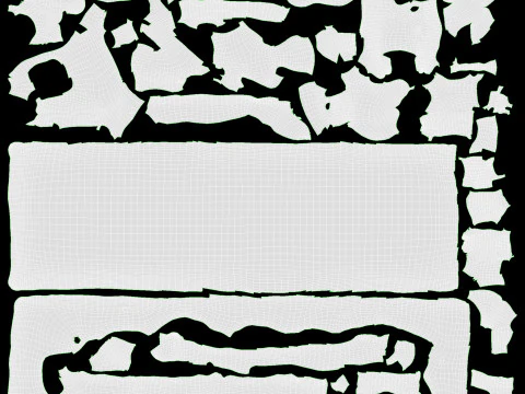 Rye thin bread with cheese 3D Model