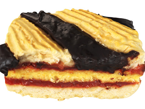 Shortbread cake with jam and chocolate 3D Модель
