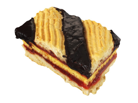 Shortbread cake with jam and chocolate 3D Модель