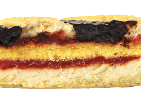 Shortbread cake with jam and chocolate 3D Модель