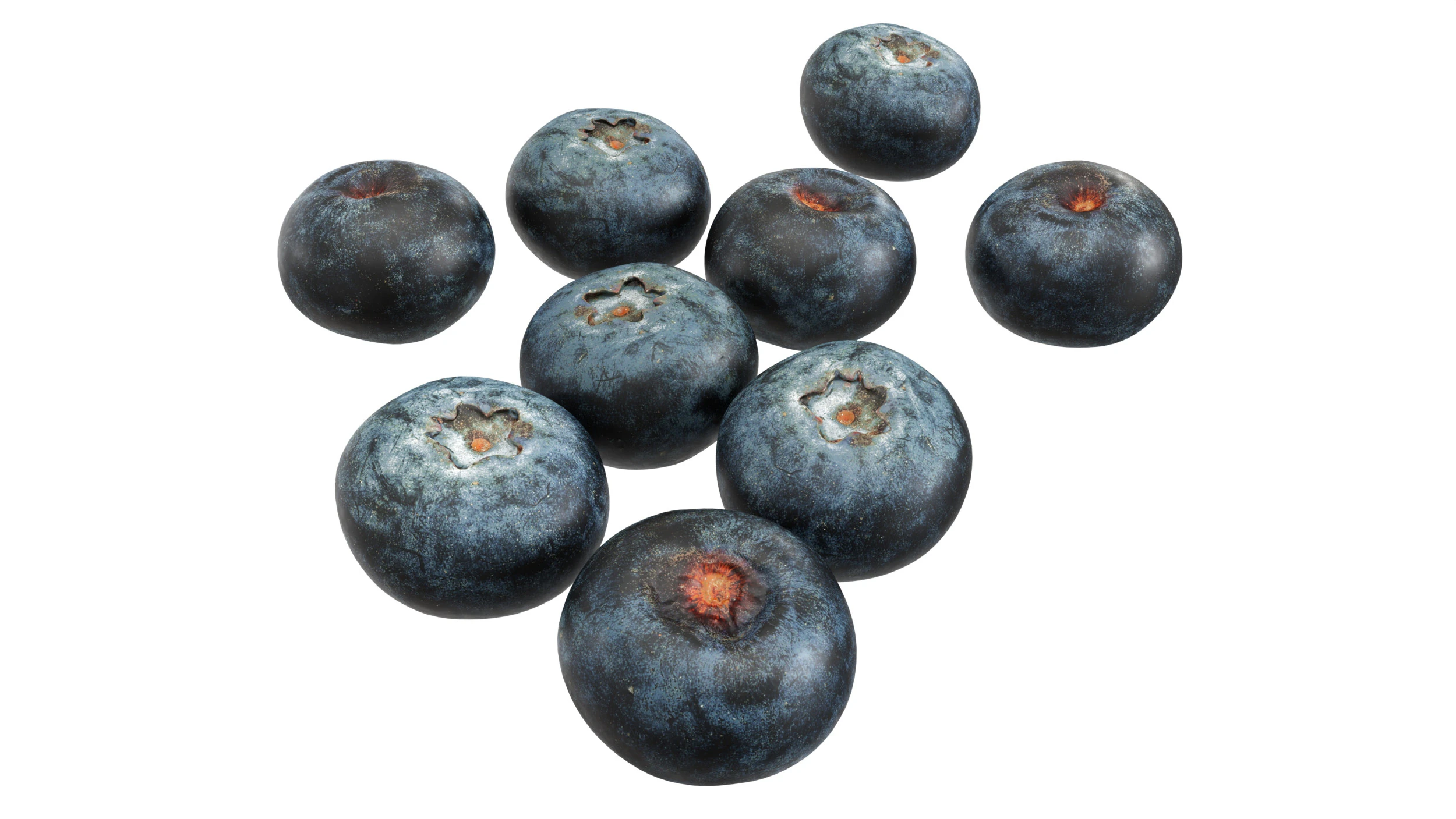 Blueberries 3D Model .c4d .max .obj .3ds .fbx .stl .blend 