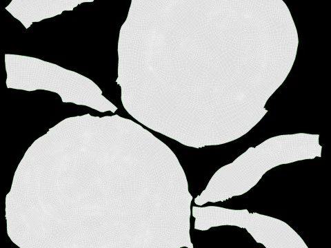P&atilde;o com creme e geleia de frutas Modelo 3D