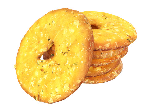 Crackers round 3D Model