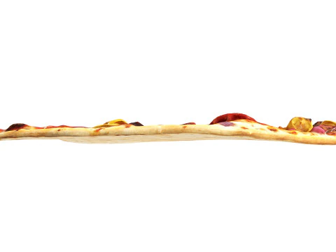 Pizza con carne Modello 3D