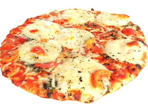 Pizza with mozzarella 3D Model