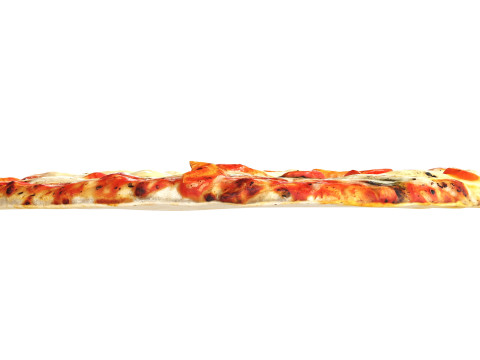 Pizza with mozzarella 3D Model