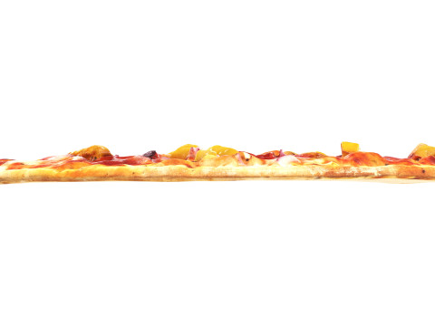 Pizza with salami and jalapeno 3D Модель