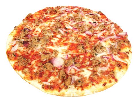 Pizza with tuna Model 3D