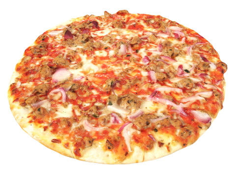 Pizza with tuna Model 3D