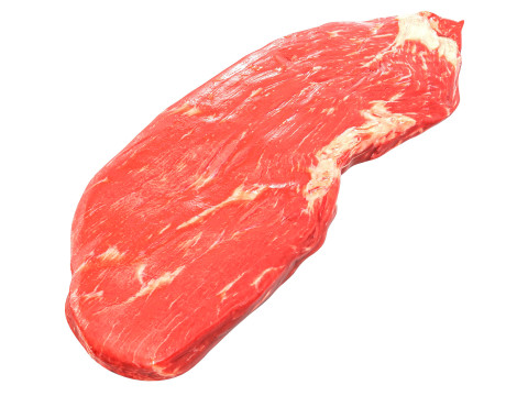 Raw meat steak 02 Model 3D