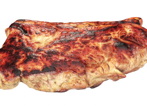 Roasted meat steak 01 3D Model