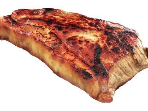 Roasted meat steak 01 3D Model