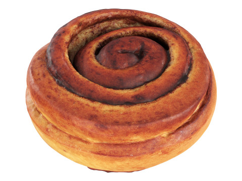 Sweet roll with cinnamon Model 3D