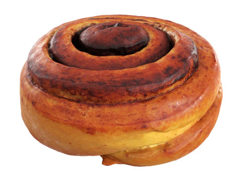 Sweet roll with cinnamon 3D Model