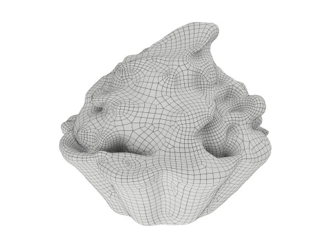 Tartelette with mushrooms 3D Model