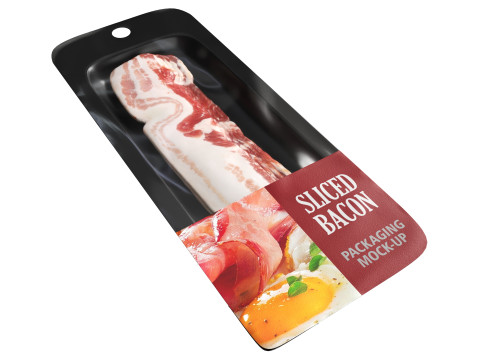 Bacon slices in packaging 3D 模型