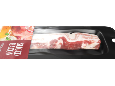 Bacon slices in packaging Modelo 3D