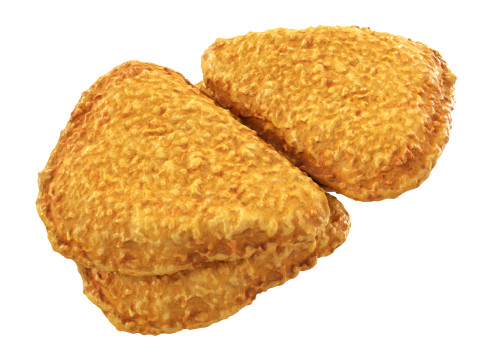 Chicken cutlets in breadcrumbs with packaging 3D 모델