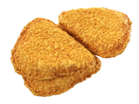 Chicken cutlets in breadcrumbs with packaging 3D Model